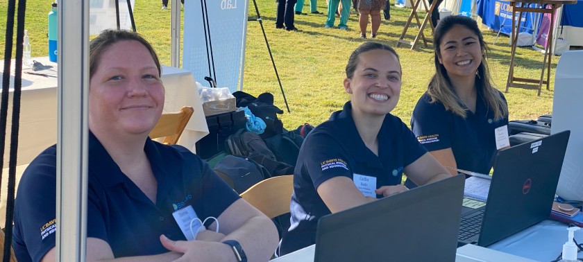 Theresa, Caitlin, and Wanda (L to R) at a WILD data collection event